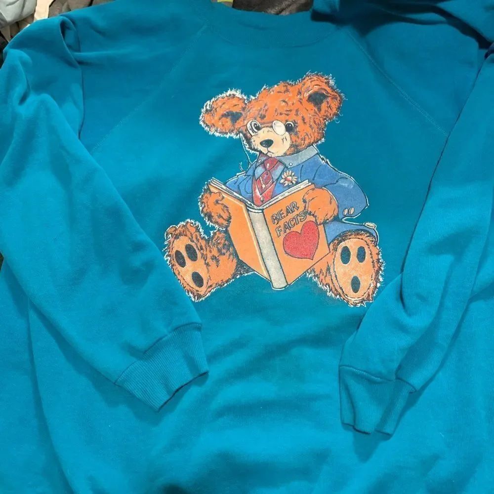 Vintage bear facts sweatshirt hallmark build a bear